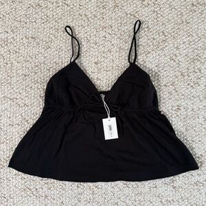 Sunday Best Black Peplum Tank Top